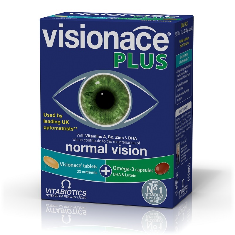 VITABIOTICS Visioncare Plus Συμπλήρωμα με Λουτεϊνη & Ωμέγα 3 28 Κάψουλες & 28 Ταμπλέτες