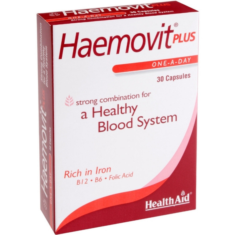 HEALTH AID Haemovit Plus Συμπλήρωμα για Υγιή Ερυθρά Αιμοσφαίρια 30 κάψουλες