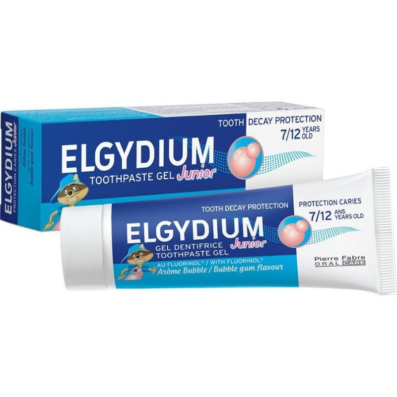 ELGYDIUM Junior Bubble Παιδική Οδοντόκρεμα με Γεύση Τσιχλόφουσκα 50ML