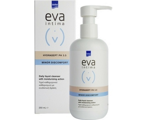 Intermed Eva Intima Hydrasept pH 3.5 Minor Discomfort Υγρό Καθημερινού Καθαρισμού της Ευαίσθητης Περιοχής με Ενυδατική Δράση, 250ml