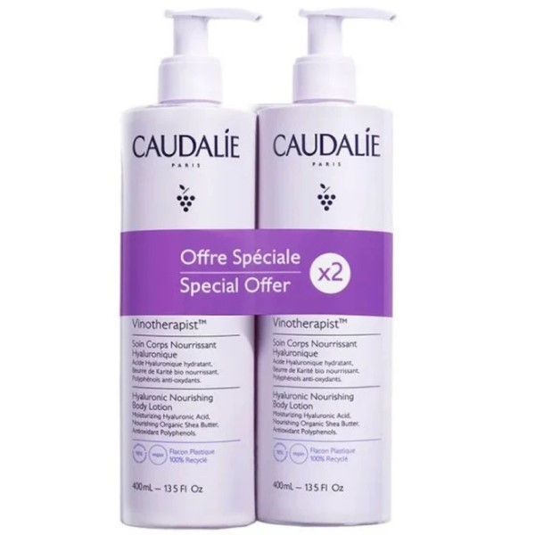 CAUDALIE Promo Vinotherapist Ενυδατική Lotion Σώματος με Υαλουρονικό Οξύ 2Χ200ml