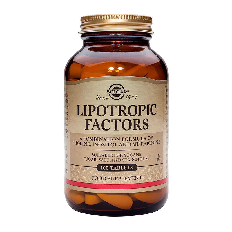 Solgar Lipotropic Factors Συμπλήρωμα Διατροφής για Έλεγχο του Σωματικού Βάρους - Ενισχύει το Μεταβολισμό του Λίπους & Βοηθά τη Μείωση της Χοληστερίνης, 100tabs