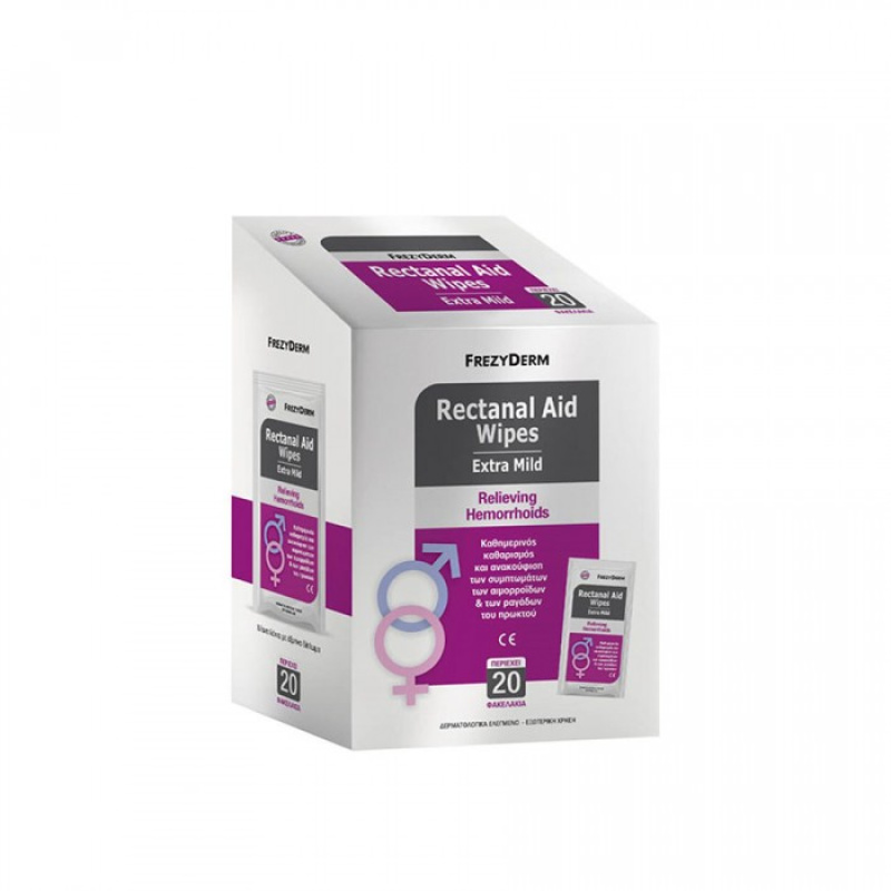 Frezyderm Rectanal Aid Wipes Μαντηλάκια για Καταπραϋντική Φροντίδα των Aιμορροΐδων, 20 Μαντηλάκια