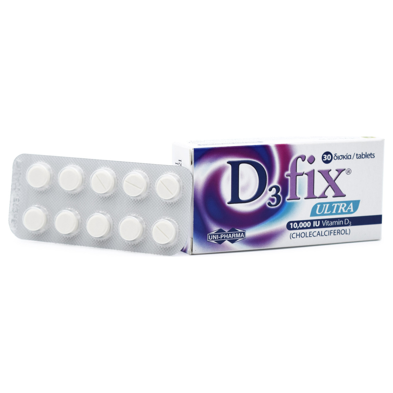 Uni-Pharma D3 Fix Ultra 10000iu 30 κάψουλες